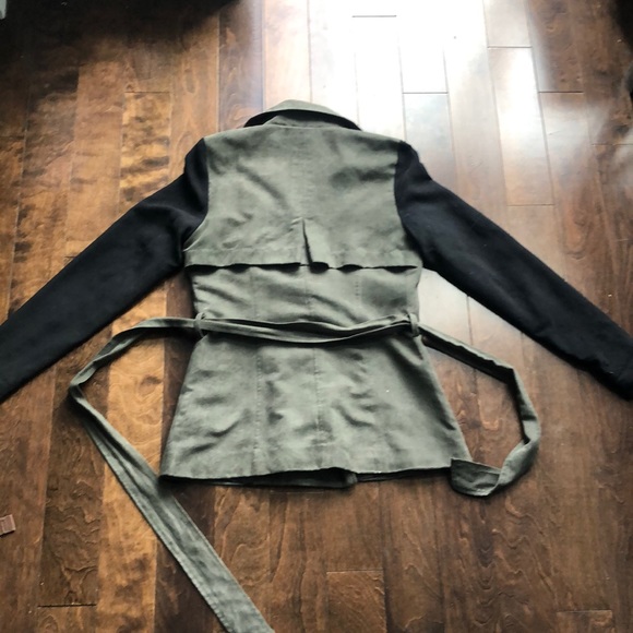 Faux suede belted Moto jacket - Picture 2 of 2